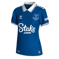 Camiseta Everton Ashley Young #18 Primera Equipación para mujer 2023-24 manga corta